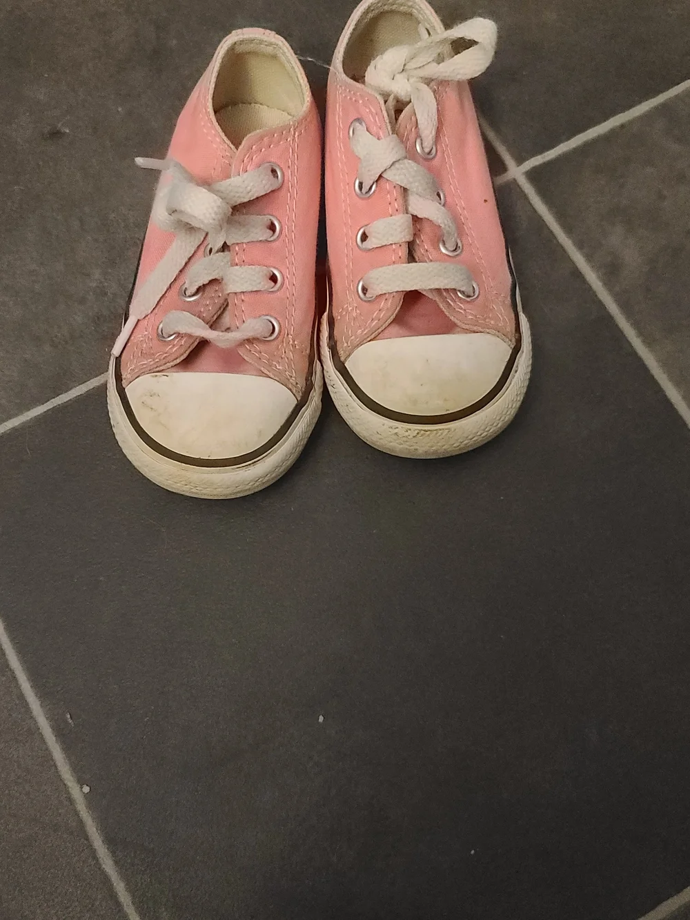 Converse Kids Pink Canvas Low-Top Sneakers